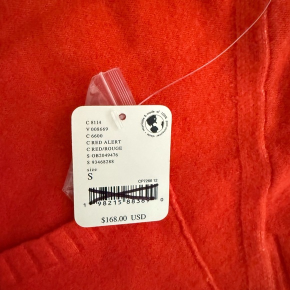 Free People Luna Cardigan Sweater, Red Alert, Small, NWT - Picture 6 of 14